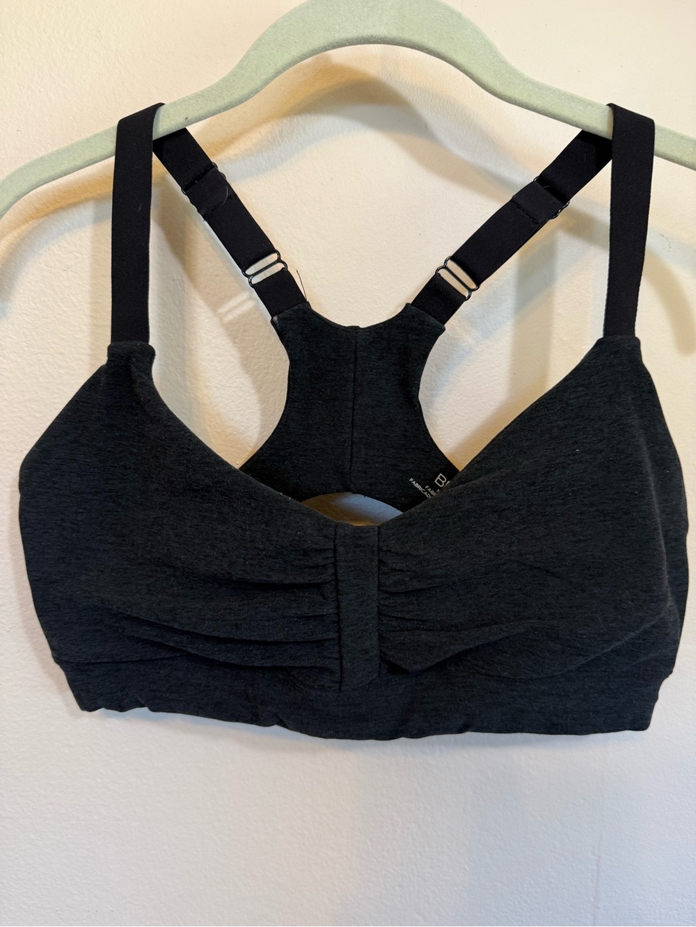 Beyond Yoga Black Racerback Ruched Sports Bra